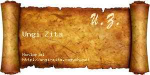 Ungi Zita névjegykártya