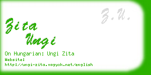 zita ungi business card